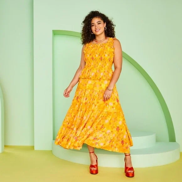 Disney Dresses | Nwt Disney Color Me Courtney Tiana Dress The Princess And The Frog Medium | Color: Orange/Yellow | Size: M | Mickey02895's Closet Disney Dresses | Nwt Disney Color Me Courtney Tiana Dress The Princess And The Frog Medium | Color: Orange/Yellow | Size: M | Mickey02895's Closet